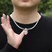 Men's Jewelry Niche Design Rock Sugar Love Pendant Light Luxury Copper Inlaid Zircon Heart Shaped Pendant Necklace Hip Hop_ipsvogv.com