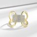 Korean Light Luxury Micro Set Personalized Zircon Ring Women With High Grade Feeling, Adjustable Opening For Index_ipsvogv.com