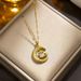 Western Empress Dowager Vivian Double Brand Full Diamond Zircon Moon Saturn Necklace ins Light Luxury Small Group_ipsvogv.com