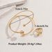 Women’s Jewelry Set Fashion Style Ladies Bracelet Ring Set Personality Geometric Line Design Open Arm Ring Versatile Hand Jewelry For Women_ipsvogv.com
