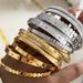 Elegant Geometric Stainless Steel Plating Inlay Zircon Bangle_ipsvogv.com