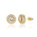 Women's Jewelry Round Full Zircon Hip Hop Earrings High End Niche Jewelry 925 Silver Needle Men's Earrings_ipsvogv.com