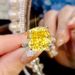 Ice J281 Purple Flower Sparkling Inlaid Lithium Carbon Zircon Open Princess Style High Fashion Women's Ring_ipsvogv.com