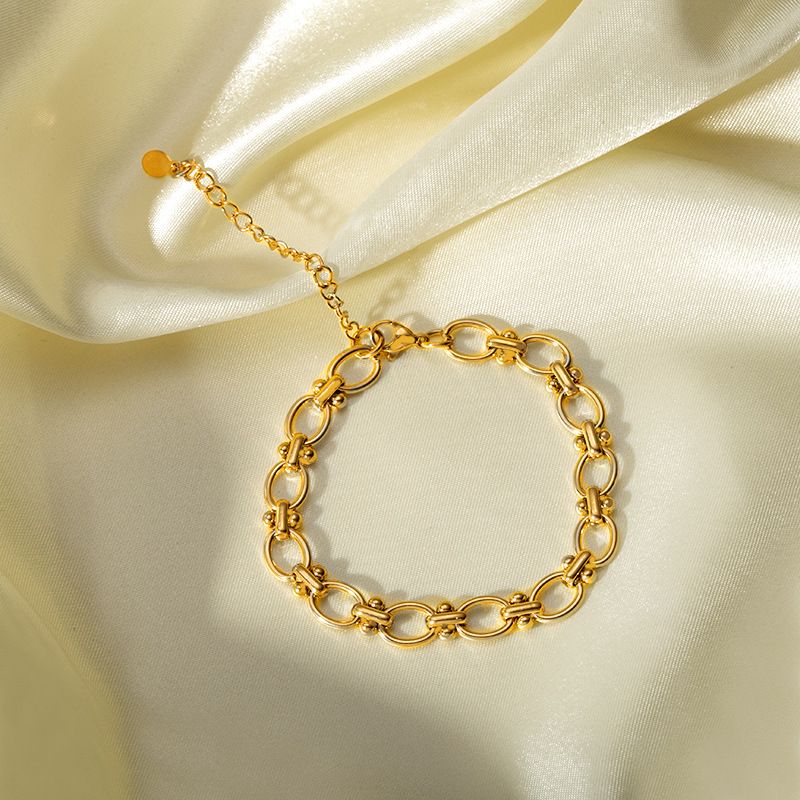 Stainless Cuban Thick Chain High-end INS Style Jewelry Electroplated Non-fading Titanium Steel Bracelet For Women_ipsvogv.com