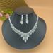 Bridal Jewelry Set - 3-Piece Zircon Necklace, Earrings & Bracelet For Wedding_ipsvogv.com
