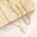 Hip Hop Personality Single Cross Necklace Men's Pendant Bracelet Set Simple And Versatile High End Accessories_ipsvogv.com