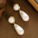 Silver Needle, Light Luxury, Simple, Extra Large, Brightness Pearl Earrings, Fashionable And High Grade Earrings For_ipsvogv.com