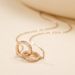 S925 sterling silver full zirconium double ring necklace female high end design Mobius ring clavicle chain light luxury simple_ipsvogv.com