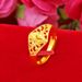Opening Car Flower Brass With Plated Ring, Vietnamese Sha Jin Women's Gold Ring_ipsvogv.com