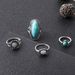 New Combination Bohemian Turquoise 4-piece Set Ring_ipsvogv.com