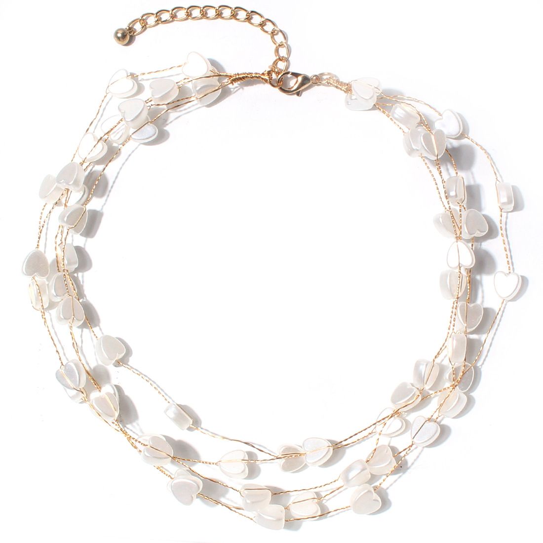 Simple Personality Geometric Multi Layer Clavicle Chain Necklace For Women Geometric Heart Pendant Necklace_ipsvogv.com