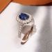 Elegant Temperament, Blue Zircon Ring, Women's Micro Inlaid With Diamonds, Light Luxury, Versatile Jewelry, Bridal_ipsvogv.com