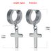Fashion Punk Cross Ear Clips Ear Buckles Men's And Women's, Hip Hop Trend Geometric Earrings Pendant Earrings_ipsvogv.com