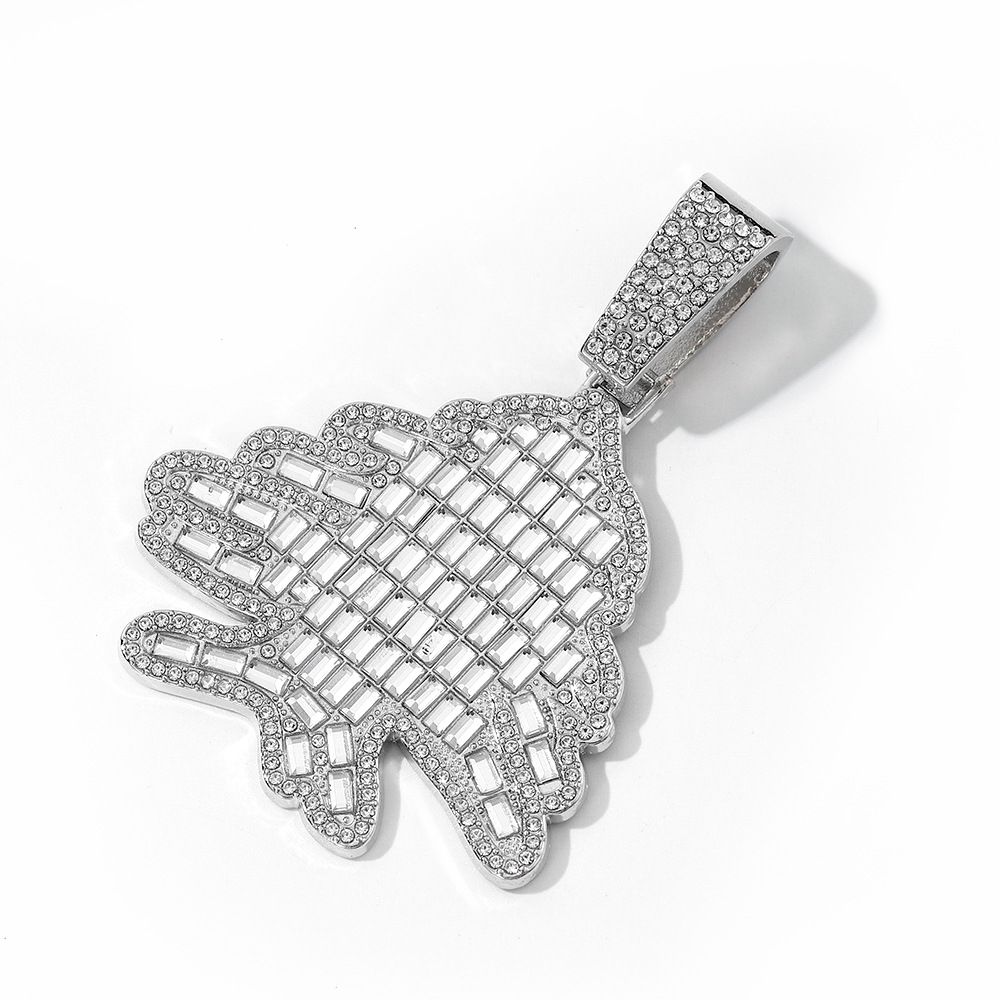 Fashionable Alloy Block Rock Sugar Diamond Creative Christmas Tree Pendant, Hip-hop Men's Niche Atmosphere Jewelry_ipsvogv.com