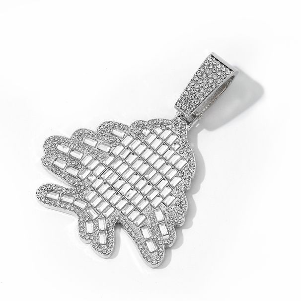 Fashionable Alloy Block Rock Sugar Diamond Creative Christmas Tree Pendant, Hip-hop Men's Niche Atmosphere Jewelry_ipsvogv.com