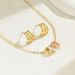 2024 new style women's necklace jewelry set with geometric niche design, earrings, versatile collarbone chain_ipsvogv.com