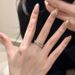 Wrapped Personality With Love Open Adjustable Cross Ring, Exquisite And Unique Charm, High Grade Zircon Ring , Charm,_ipsvogv.com