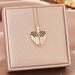 Creative New Angel Wing With Two Wings, Heart-shaped Diamond Studded Stainls Steel Women's Gift Necklace And_ipsvogv.com