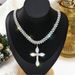 New Trendy Jewelry Full Of Diamonds, Personalized Cross Necklace, Fashionable And Exaggerated Coker Necklaces For Women_ipsvogv.com