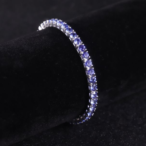 High Quality Cultured Gemstone Bracelet Female 3/4mm Tennis Chain Cross Border S925 Sterling Silver Inlaid Gemstone Bracelet Luxury_ipsvogv.com