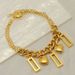 Stainless Fashionable Bracelet Combination Titanium Steel Golden Geometric Love Niche Design For Women_ipsvogv.com