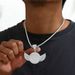 Hip hop style men's necklace a minimalist and niche angel wing design with sparse diamond inlay, long chain_ipsvogv.com