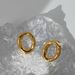 Hot Selling Fashionable Niche INS Retro Stainless Steel Irregular Circle Earrings_ipsvogv.com
