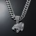 New Trend Versatile Black Leopard Head Pendant Necklace for Men's Fashion_ipsvogv.com