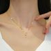 Full Diamond Circle Necklace Earring Set with Light Luxury Micro Inlay Personalized Style Banquet Earrings and Necklace Combination_ipsvogv.com