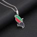 Stainless steel French Martinique map necklace ethnic style female niche design light luxury sweater chain jewelry_ipsvogv.com