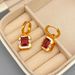 French geometric simplicity, zircon drop glaze, high-end feel earrings, exquisite fashion, and personalized earrings for_ipsvogv.com