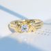 New Fashion 14k Color Interwoven Pattern Zircon Diamond Ring Women's Jewelry_ipsvogv.com