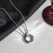 Three Ring Pendant With Interlocking Rings, Cool And Stylish Titanium Steel Necklace, Trendy Men's Accessory_ipsvogv.com