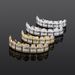 Men And Women's Jewelry Gold & Silver Hip Hop Grillz With Cubic Zirconia - 8 Tooth Snap-On Teeth Jewelry For Parties, Halloween, Festive Celebrations_ipsvogv.com