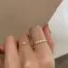 Ready Stock New Gold Color Heart Zircon Rings Set For Women Girls Adjustable Minimalism Twist Ring Fashion Jewelry Wedding Gifts_ipsvogv.com