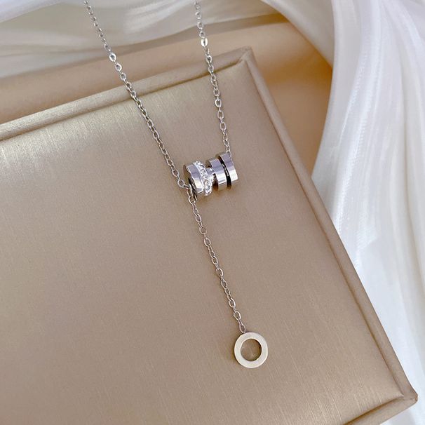 Body 【 Full Titanium Steel 】 Small Waist Female Niche Design Minimalist Pendant With Short Collarbone Chain, Korean 【 】 Chain,_ipsvogv.com