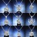 Kwai Online Red Broadcast Silver Necklace Imitate D Color Moissanite Heart shaped Four leaf Grass Female Pendant_ipsvogv.com