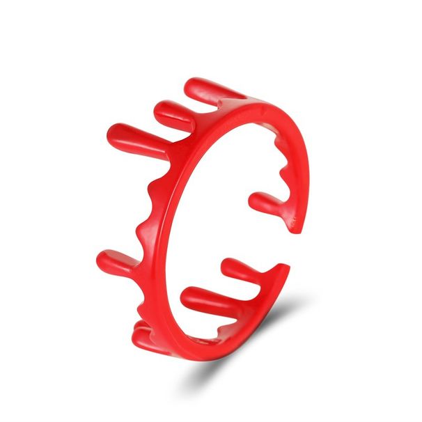 Halloween funny decoration horror vampire cut bloodstain ring personality dark bleeding open ring_ipsvogv.com