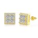 Unisex Jewelry Fashion popular hip hop zircon earrings for men and women square full diamond thread earrings street fashion hot selling earrings_ipsvogv.com