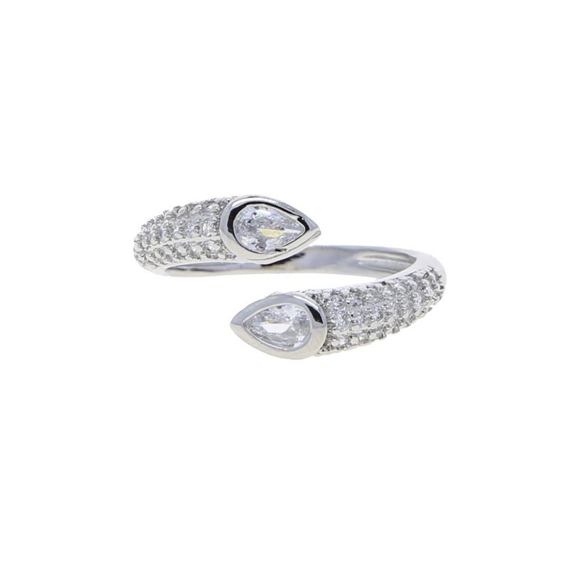 Women's Jewelry Hip Hop Open Ring Inlaid With Zircon Gold And Silver Ring Jewelry_ipsvogv.com
