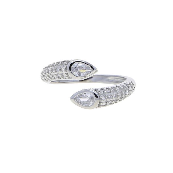 Women's Jewelry Hip Hop Open Ring Inlaid With Zircon Gold And Silver Ring Jewelry_ipsvogv.com