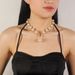 Simple and fashionable diamond inlaid pearl atmospheric short collarbone chain necklace, 6090_ipsvogv.com