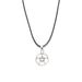 Personalized Fashion Round Five Pointed Star Hollow Pendant Leather Rope Necklace Ornament_ipsvogv.com