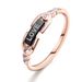 Love Black Shell Titanium Steel Women's Japanese And Korean Edition Personalized Plating 18 Rose Gold Ring Non Fading_ipsvogv.com
