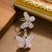 French Sweet Cute Little Fresh Diamond Studded Butterfly With Ear Buckles, Feminine Temperament, Simple And High-end_ipsvogv.com