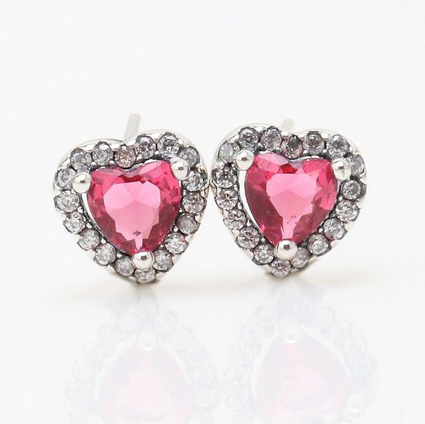 Women's Jewelry Noble Heart Earrings Fashion Items Retro Red Heart Shaped Earrings Female Surprise Gift_ipsvogv.com