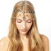 Fashion handmade ethnic style Bohemian style turquoise pearl water drop diamond hair accessories hair chain headdress head chain_ipsvogv.com