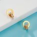 Europe And The United States Rome Dia New Creative Rose Gold Titanium Steel Women's Double Ring Popular Earrings_ipsvogv.com