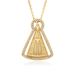 Fashion Gold Hollow Copper Gold Plated Zircon Lace Pendant Religious Necklace Jewelry Accessories_ipsvogv.com