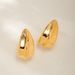 Ins Brass Gold-Plated Geometric New Water Drop Elegant Niche Design Minimalist Style Women's Earrings_ipsvogv.com